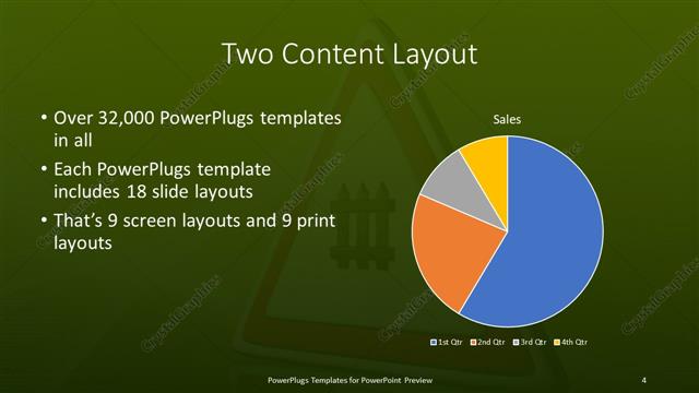 Two Content presentation slide layout