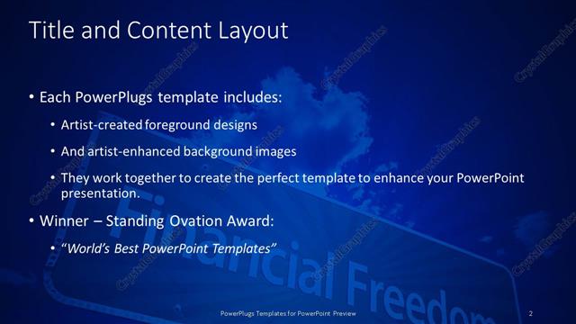 Title and Content presentation slide layout