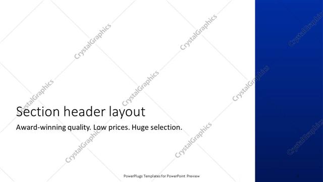 Section Header presentation slide layout