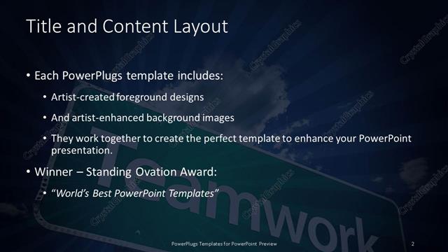 Title and Content presentation slide layout