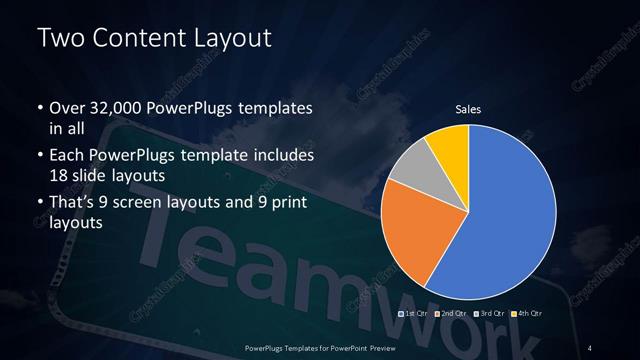 Two Content presentation slide layout