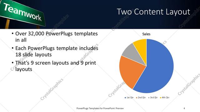 Two Content presentation slide layout