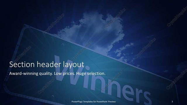 Section Header presentation slide layout
