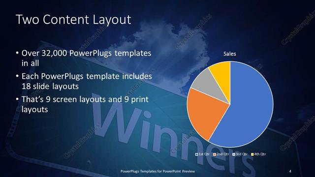 Two Content presentation slide layout