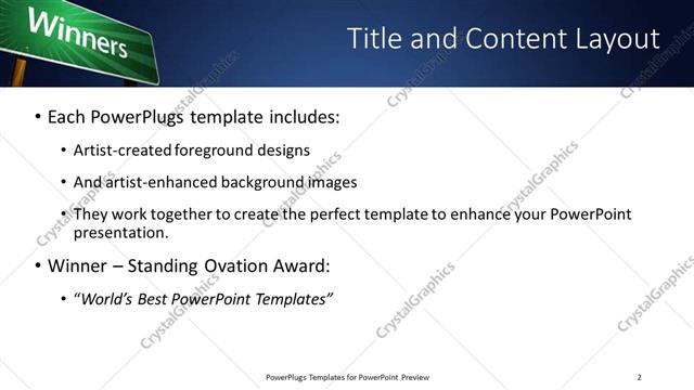 Title and Content presentation slide layout