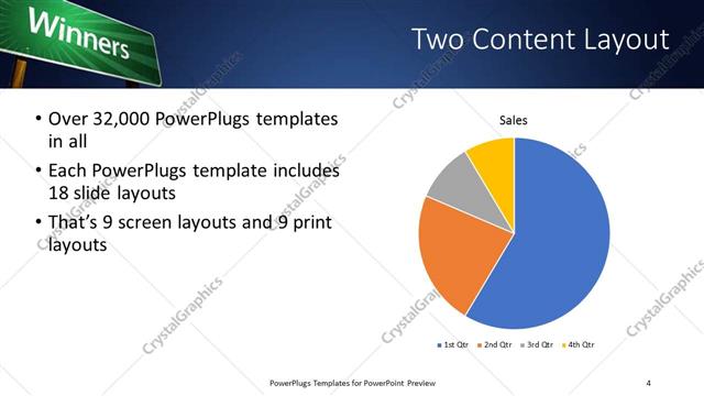 Two Content presentation slide layout
