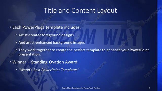 Title and Content presentation slide layout
