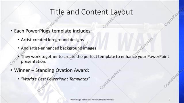 Title and Content presentation slide layout