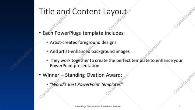 Title and Content presentation slide layout