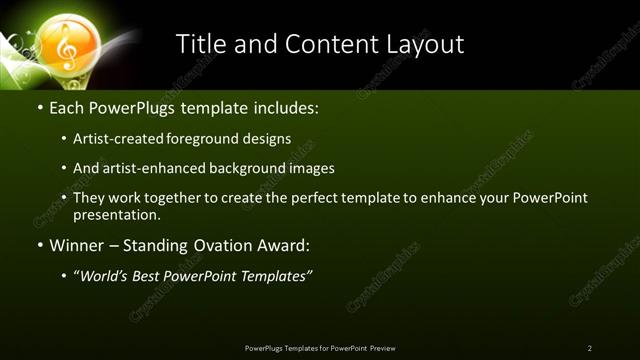 Title and Content presentation slide layout