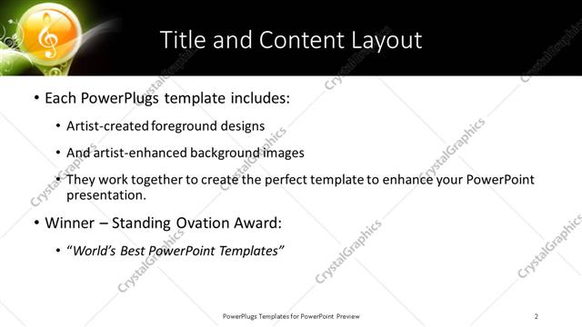Title and Content presentation slide layout
