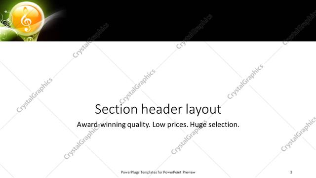 Section Header presentation slide layout