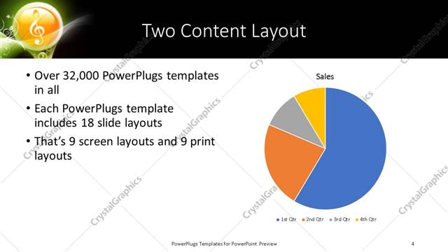 Two Content presentation slide layout