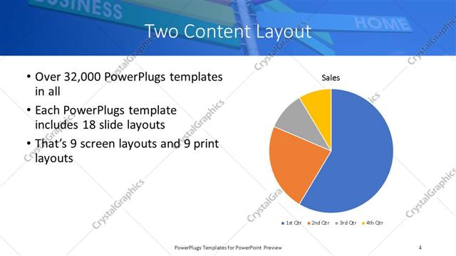 Two Content presentation slide layout