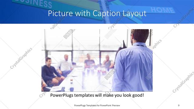 Picture with Caption presentation slide layout