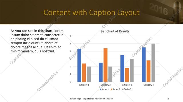 Content with Caption presentation slide layout