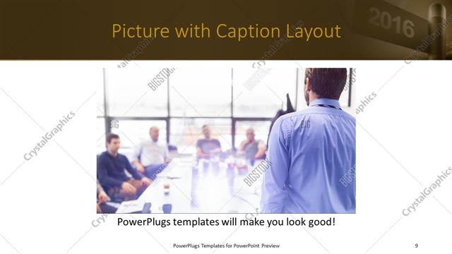 Picture with Caption presentation slide layout