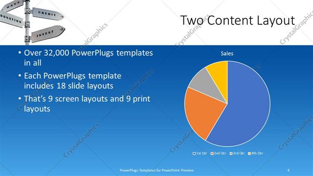 Two Content presentation slide layout