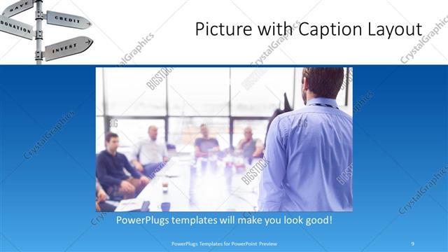Picture with Caption presentation slide layout