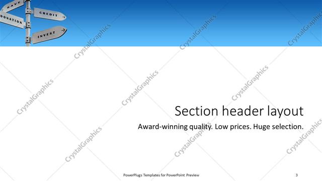 Section Header presentation slide layout