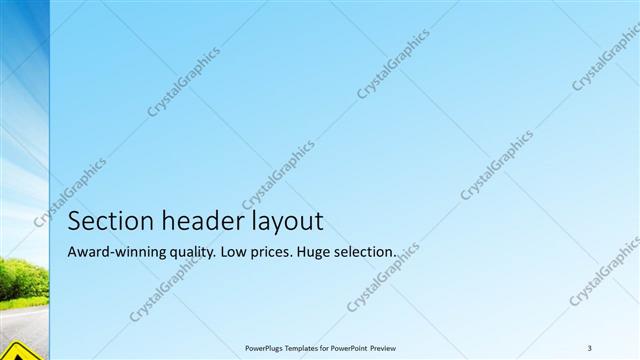 Section Header presentation slide layout