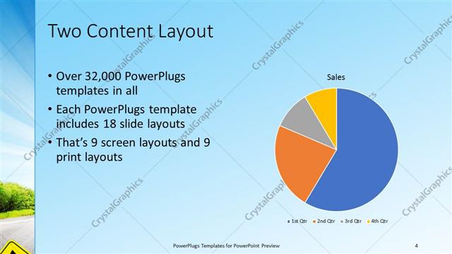 Two Content presentation slide layout