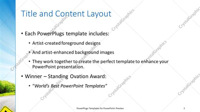 Title and Content presentation slide layout
