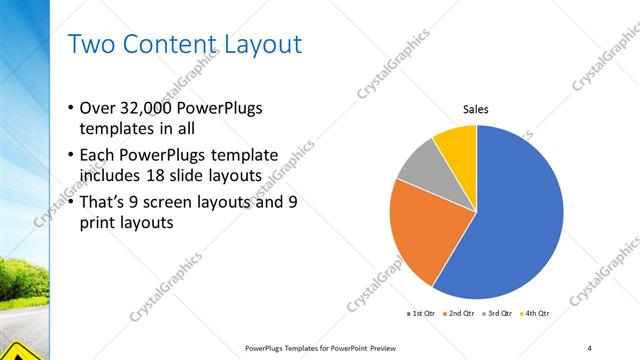 Two Content presentation slide layout