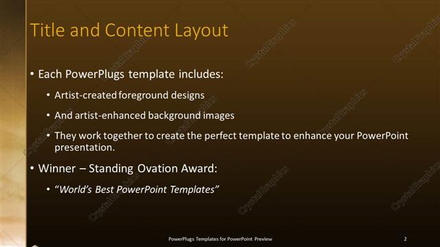 Title and Content presentation slide layout