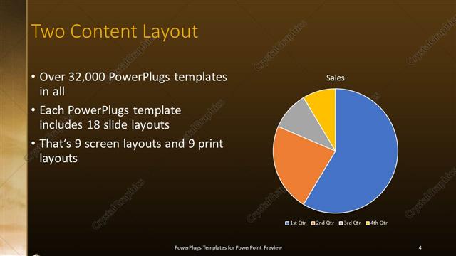 Two Content presentation slide layout