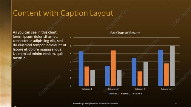 Content with Caption presentation slide layout