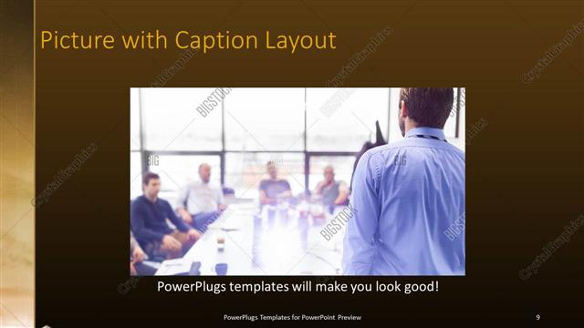 Picture with Caption presentation slide layout