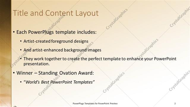 Title and Content presentation slide layout