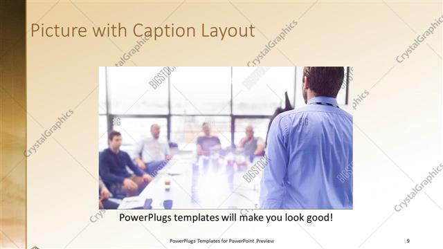 Picture with Caption presentation slide layout