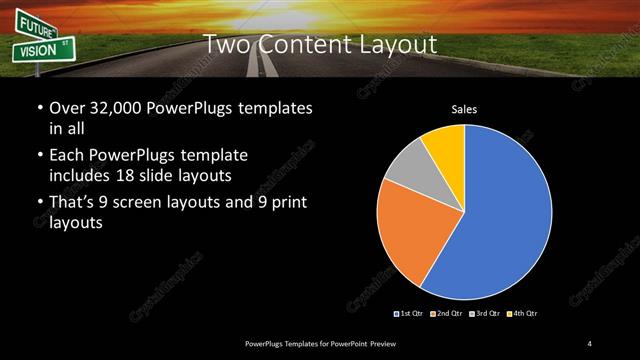 Two Content presentation slide layout