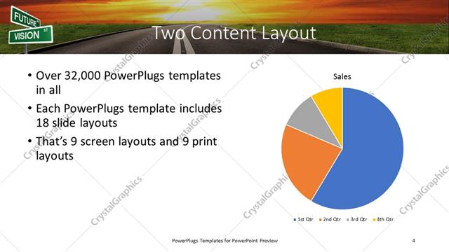 Two Content presentation slide layout