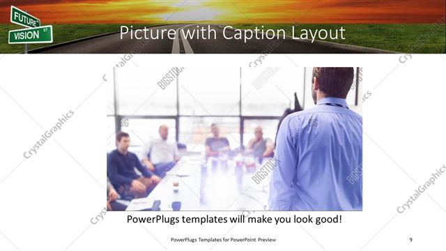 Picture with Caption presentation slide layout