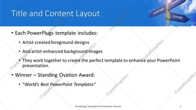 Title and Content presentation slide layout
