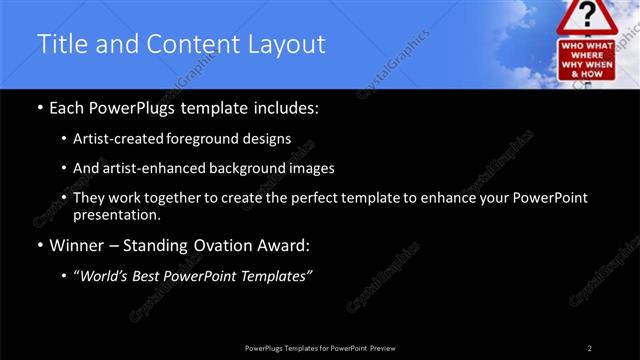 Title and Content presentation slide layout