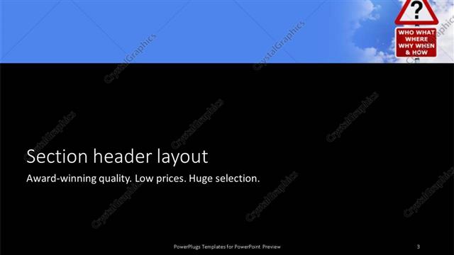 Section Header presentation slide layout