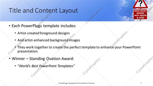 Title and Content presentation slide layout