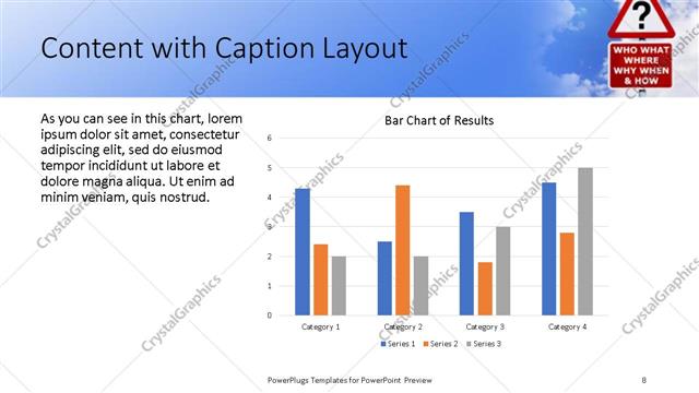 Content with Caption presentation slide layout
