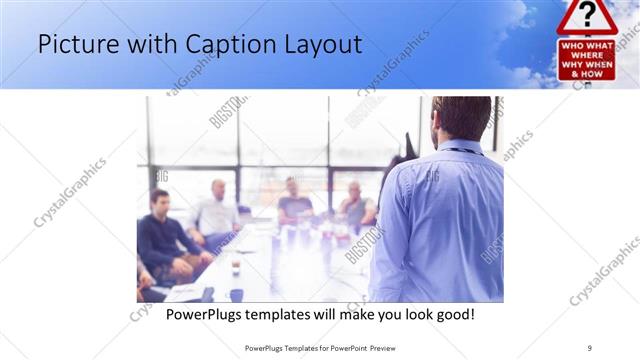 Picture with Caption presentation slide layout