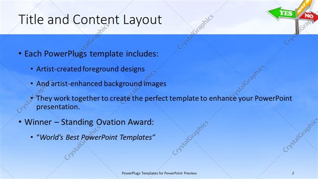 Title and Content presentation slide layout