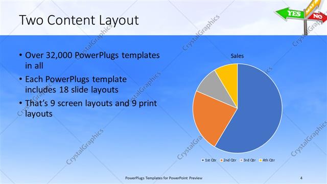 Two Content presentation slide layout