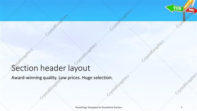 Section Header presentation slide layout