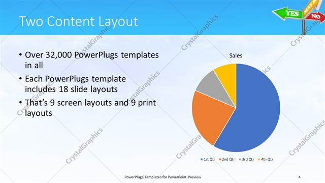 Two Content presentation slide layout