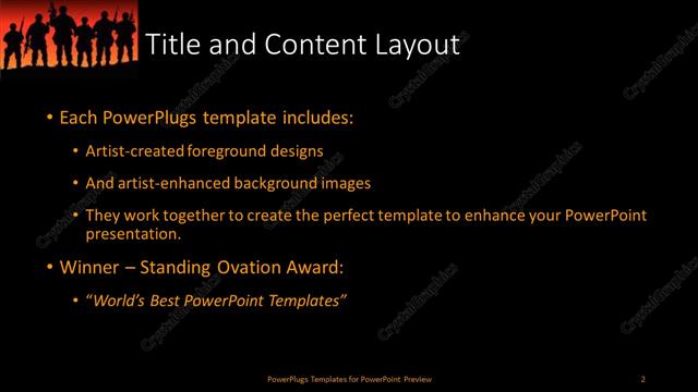 Title and Content presentation slide layout