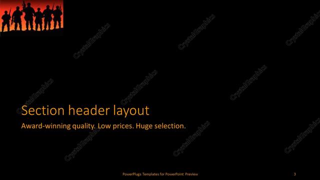 Section Header presentation slide layout