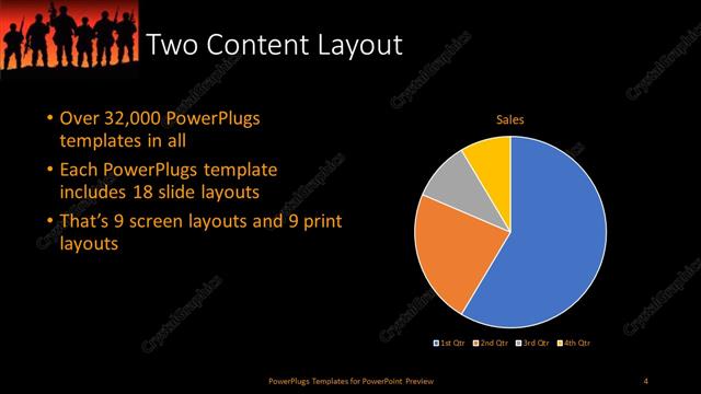 Two Content presentation slide layout